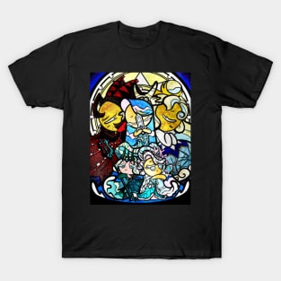 Sea fairy and moonlight - stained glass cookie run mural T-Shirt